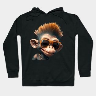 MONKEY SMILING WITH SUNGLASSES Hoodie